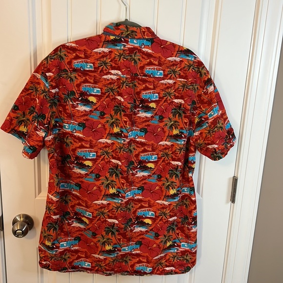 Charleston Threads men’s retro Hawaiian shirt size XL orange blue summer - Picture 2 of 10